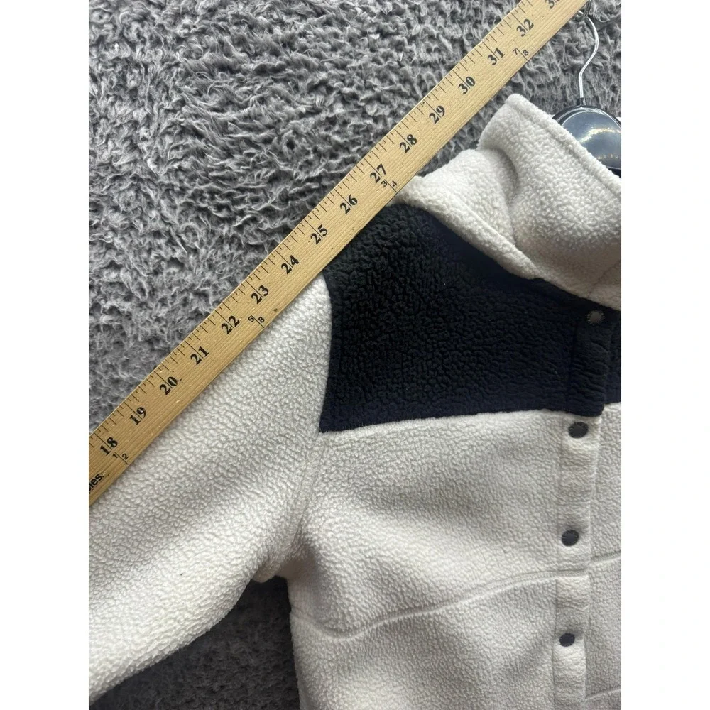 The North Face Gemma Fleece Hooded Sherpa Jacket White Black Womens Size M - Picture 12 of 14
